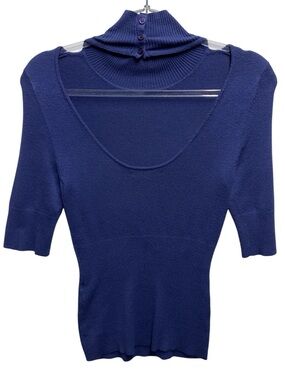 Y2K 2007 Fitted Rayon Knit Top Sweater Top